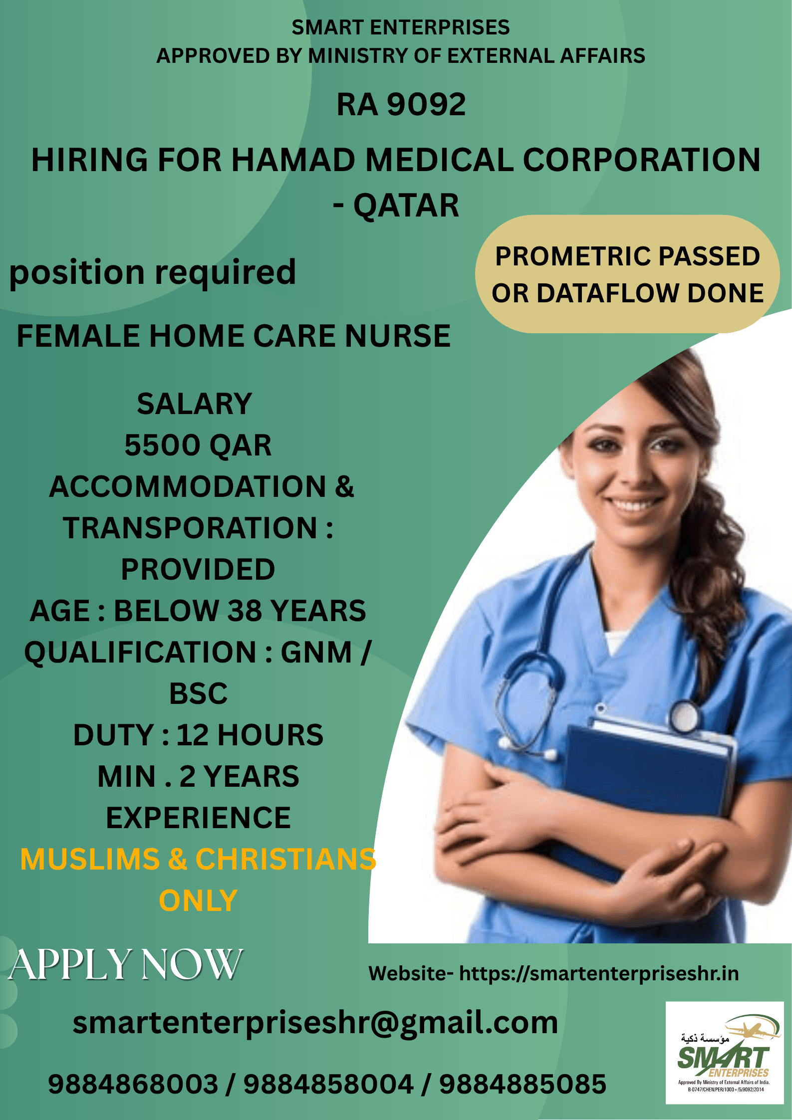 URGENT REQUIREMENT FOR QATAR