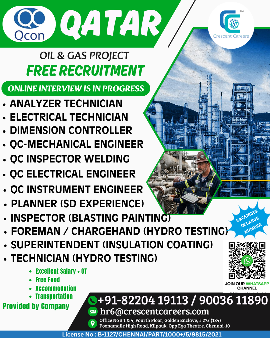 FREE RECRUITMENT FOR QATAR COUNTRY