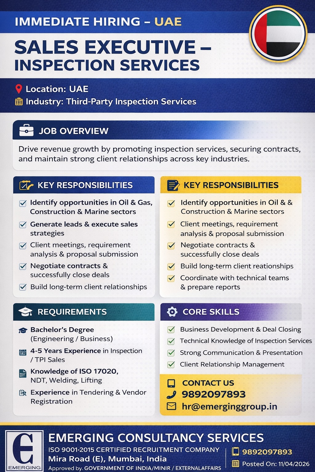 SALES EXECUTIVE INSPECTION SERVICES - UAE