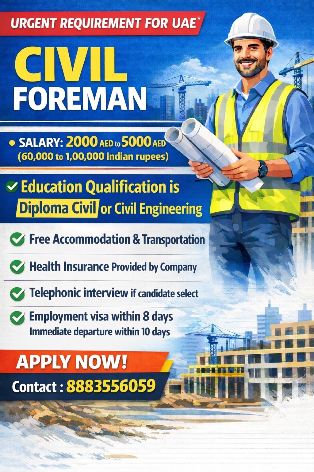 Urgent Requirement for UAE *Immediate Departure Visa within 5 days*