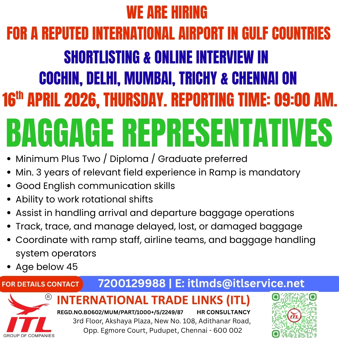 Job opening for SAUDI airport