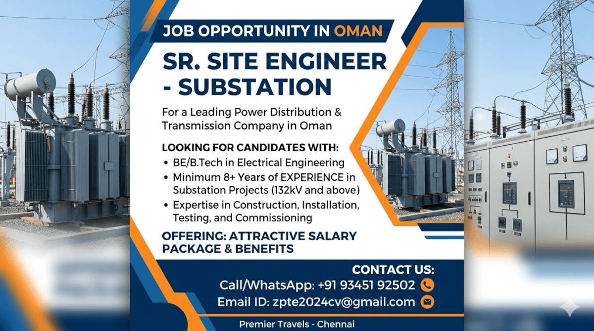 Sr.Site Engineer - Substation