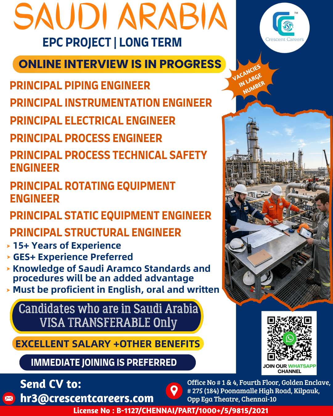 RECRUITMENT FOR SAUDI ARABIA COUNTRY