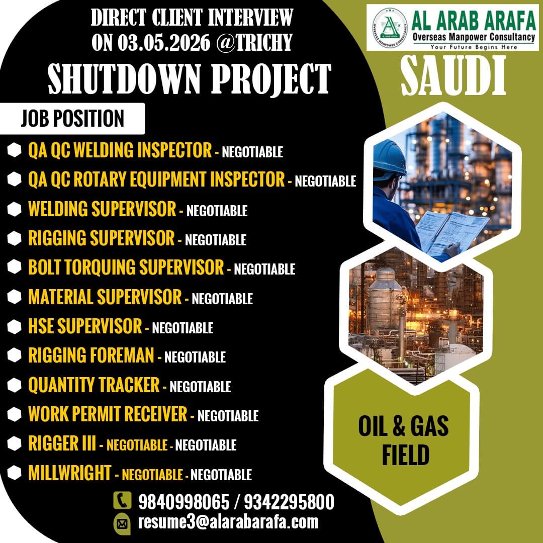 DIRECT CLIENT INTERVIEW ON 03.04.2026 @TRICHY