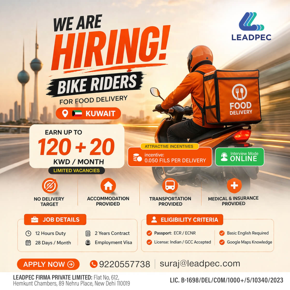 Bike Rider (Food Delivery)