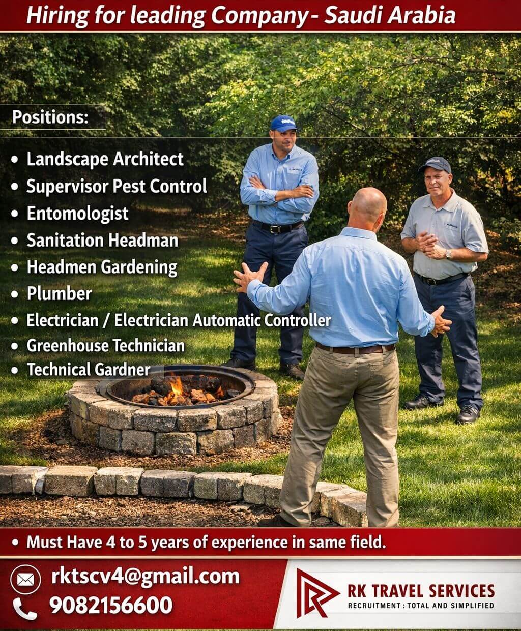 Urgent Requirement For Saudi Arabia