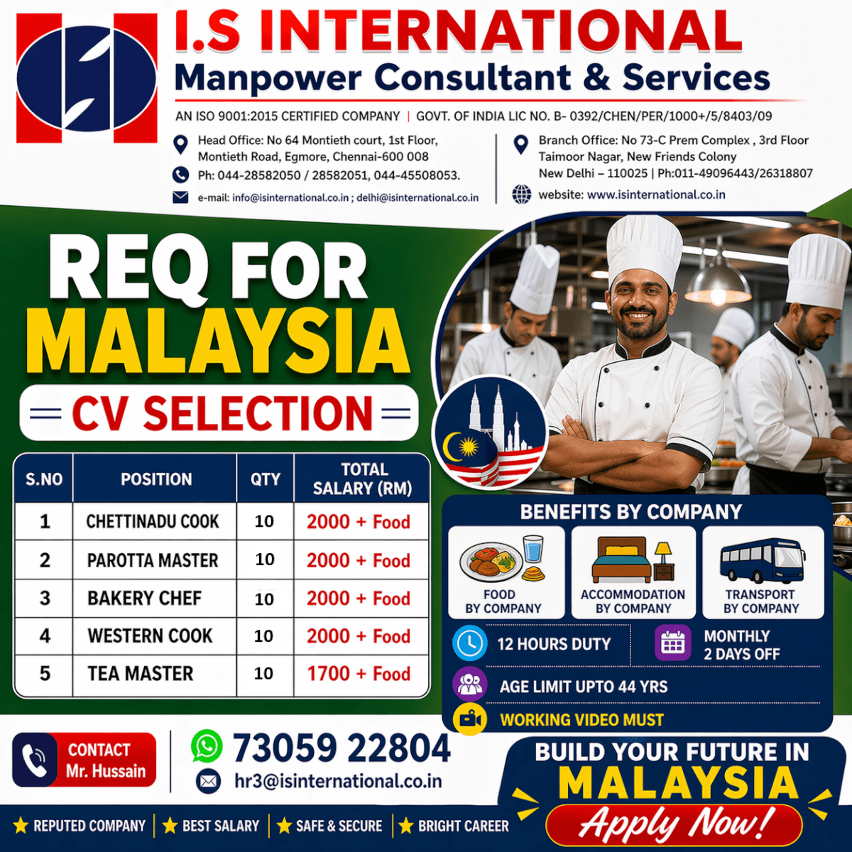 Hiring for Malaysia