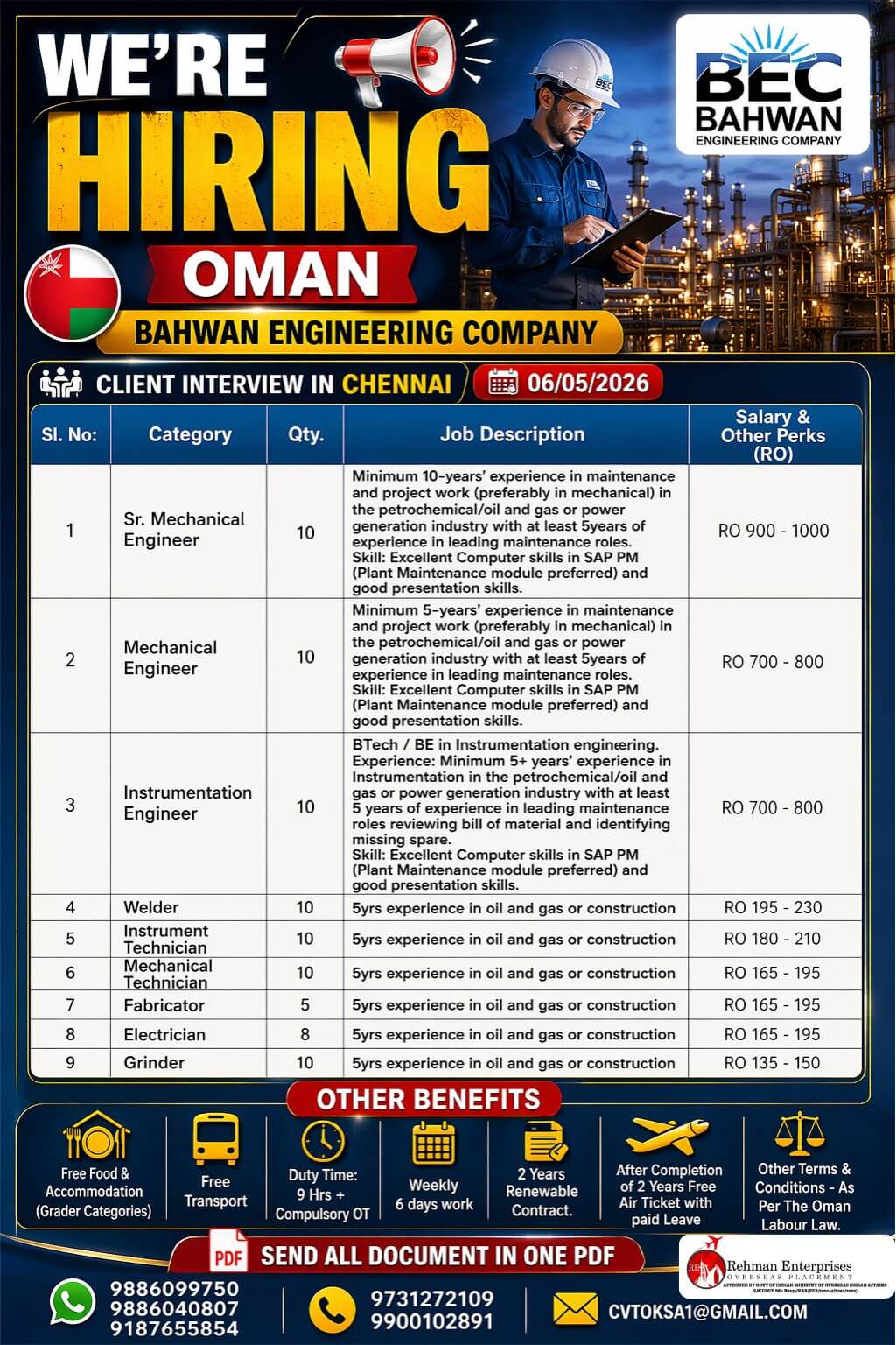 HIRNG FOR OMAN