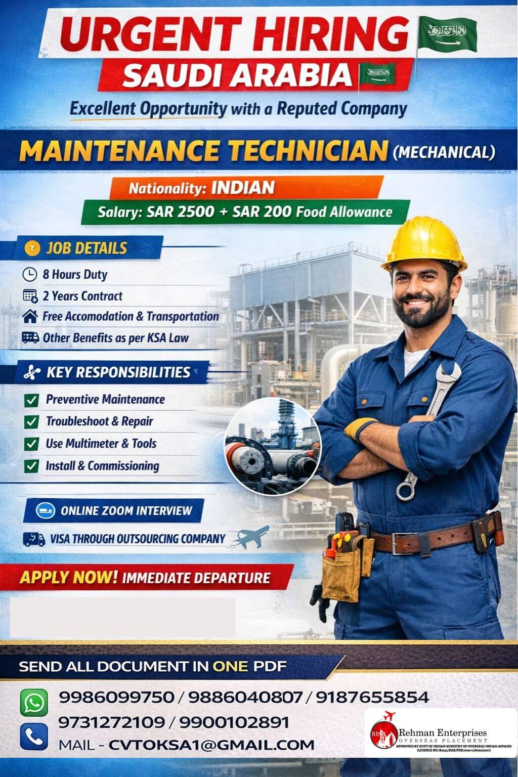 HIRNG FOR SAUDI ARABIA