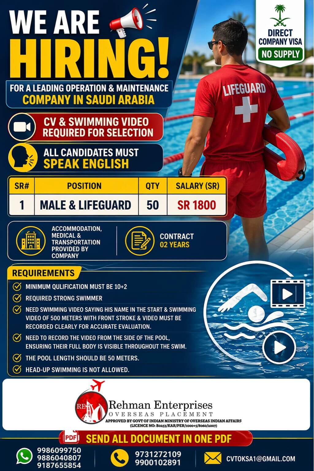 HIRING FOR A LEADING OPERATION AND MAINTENCE COMPANY IN SAUDI ARABIA