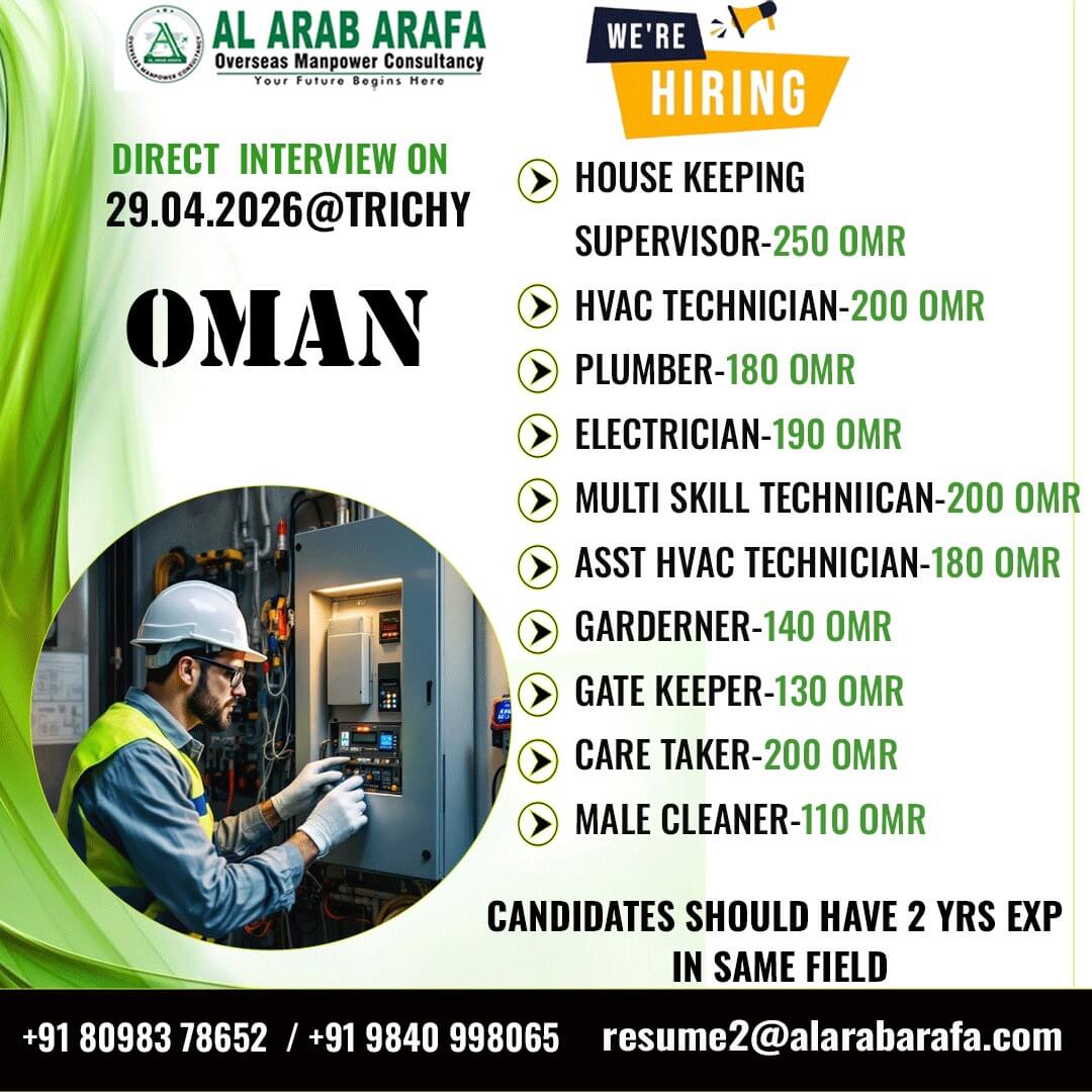 DIRECT  CLIENT INTERVIEW ON 29.04.2026@TRICHY