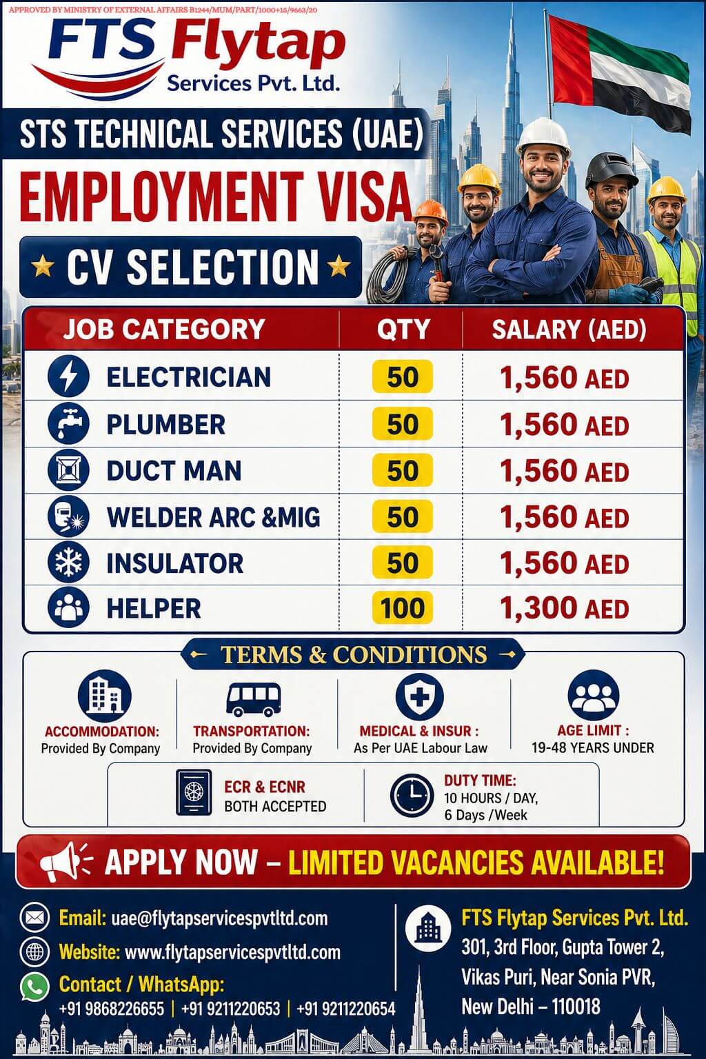Urgent Hiring for UAE – Multiple Technical Positions