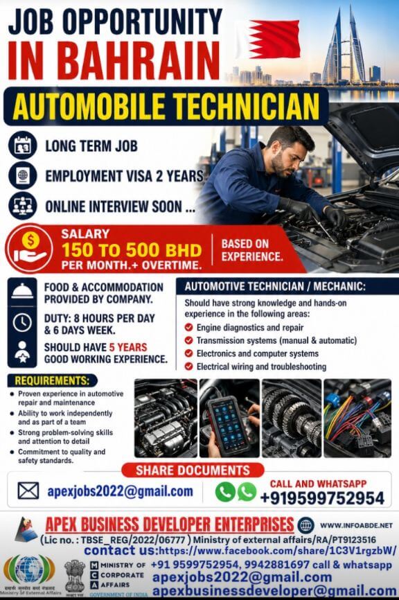 Automobile Technician Bahrain