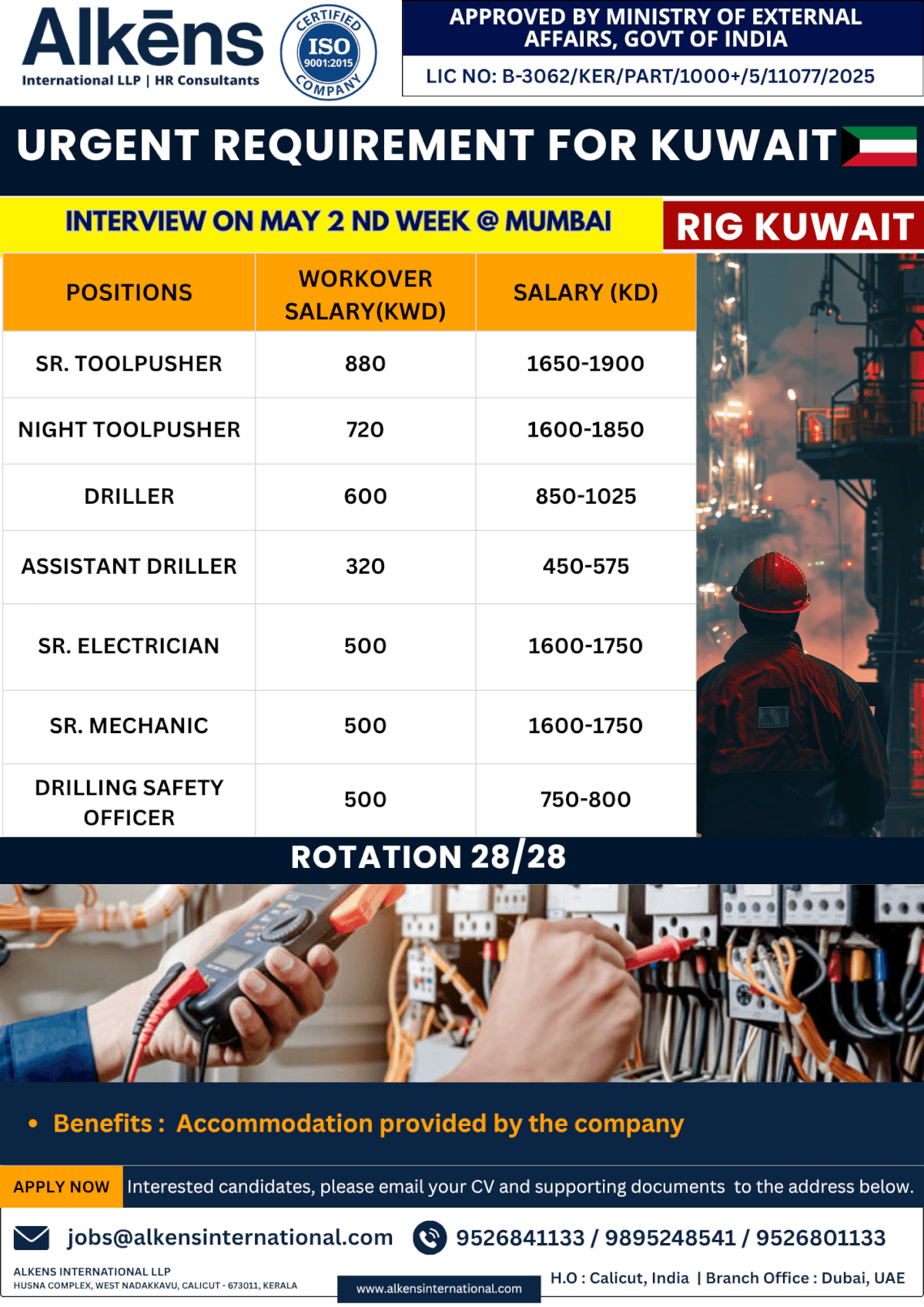 HIRING FOR KUWAIT