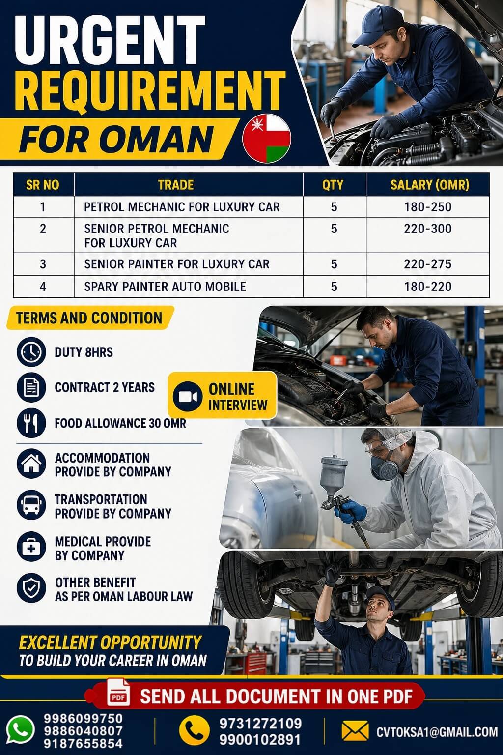 URGENT REQUIREMENT FOR OMAN
