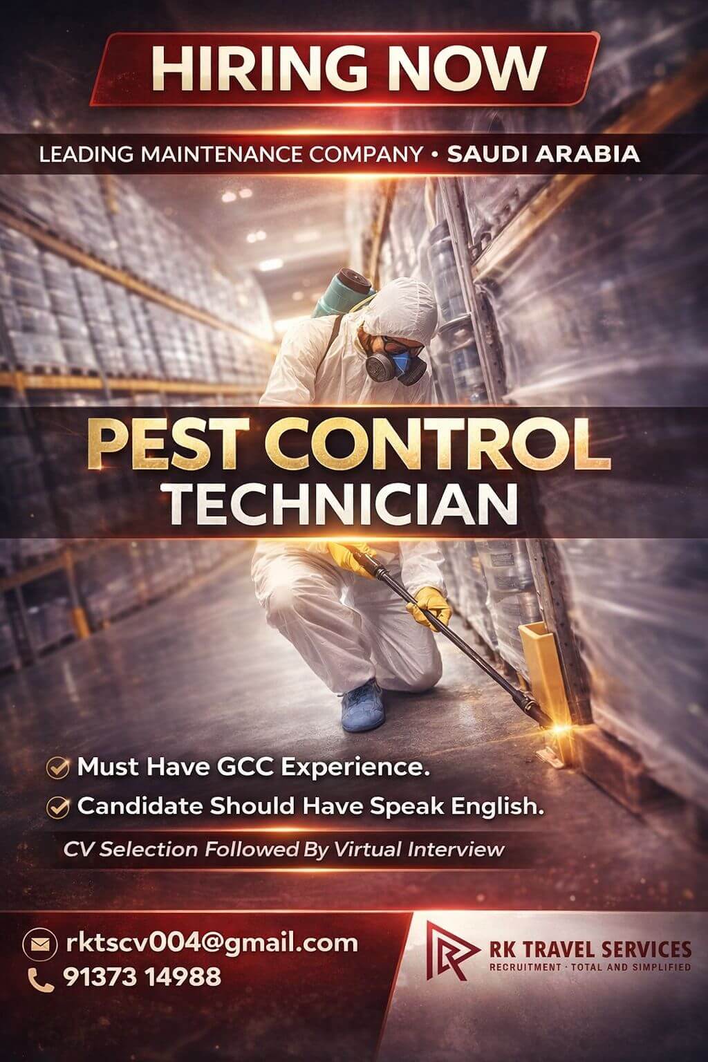 HIRING FOR LEADING MAINTENANCE COMPANY SAUDI ARABIA