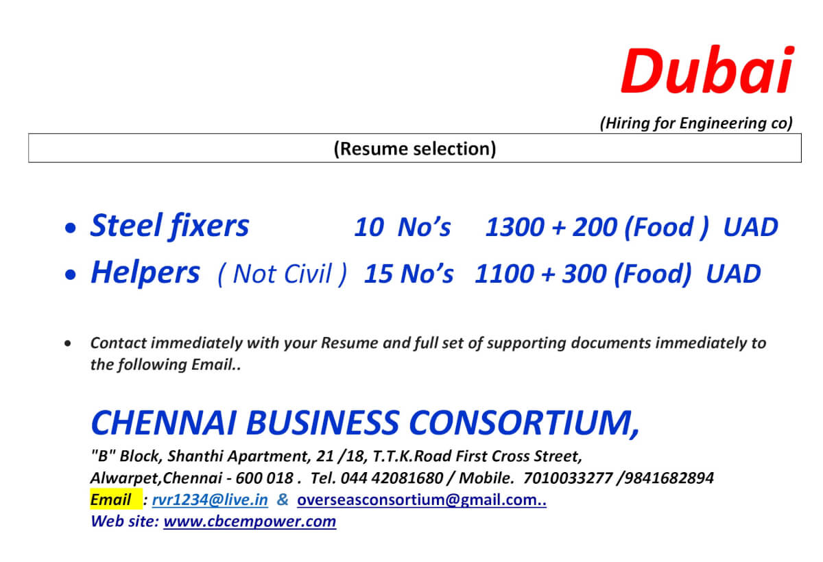 STEEL FIXERS & HELPERS