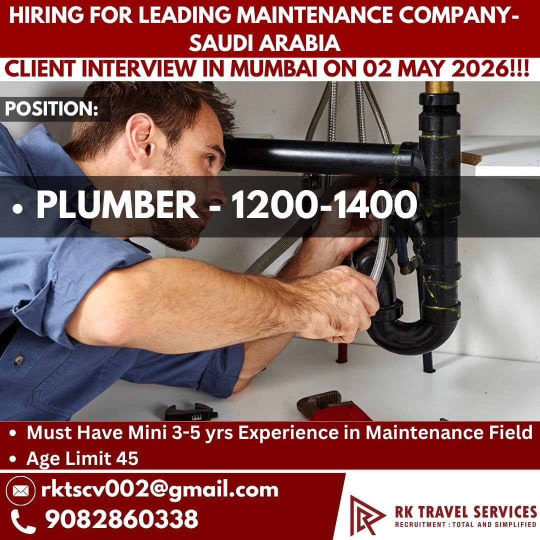 HIRING FOR LEADING Maintenance Company- Saudi Arabia