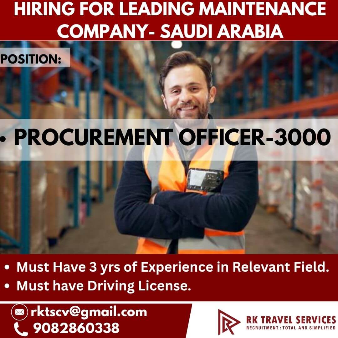 HIRING FOR LEADING Maintenance Company- Saudi Arabia