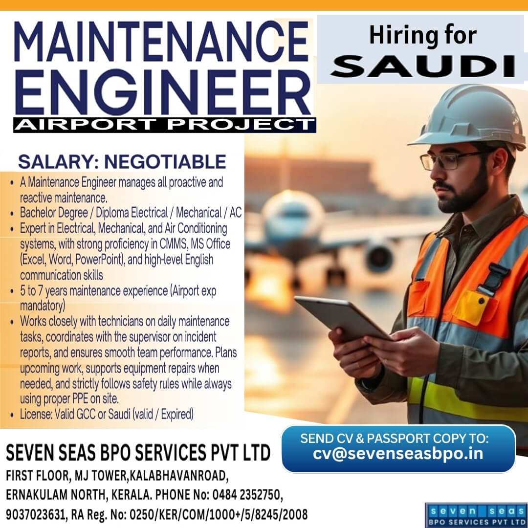 URGENT VACANCY IN SAUDI