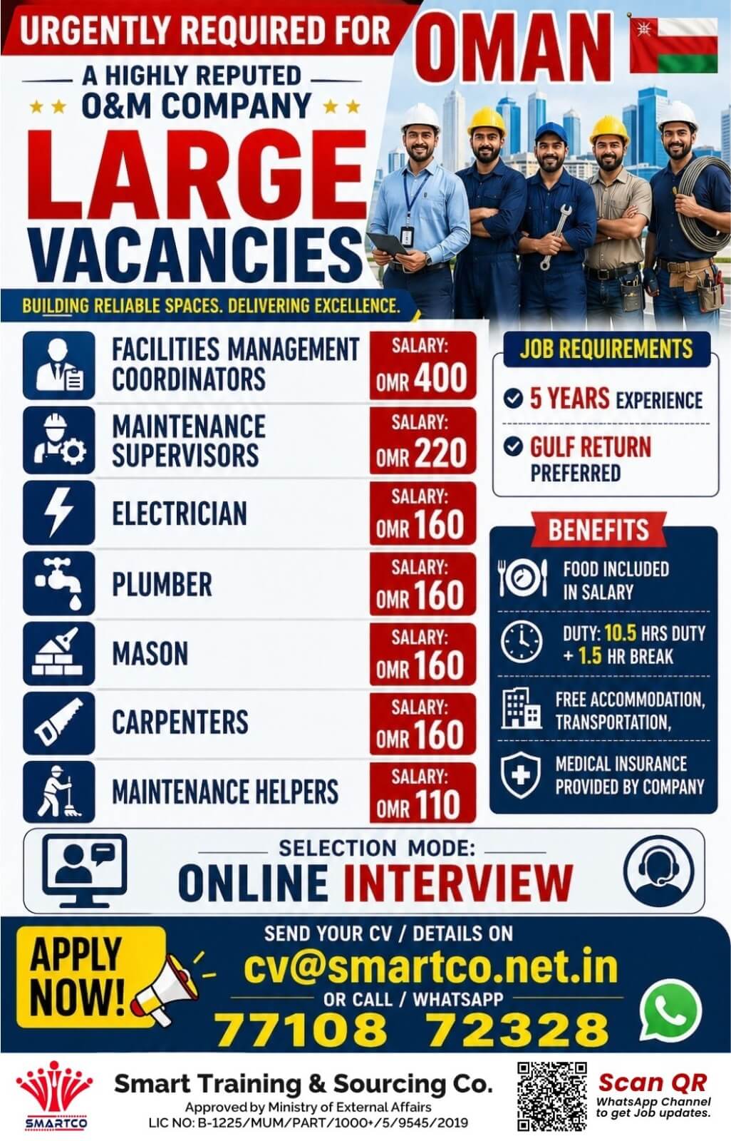 URGENTLY REQUIRED FOR A HIGHLY REPUTED ** O&M COMPANY ??