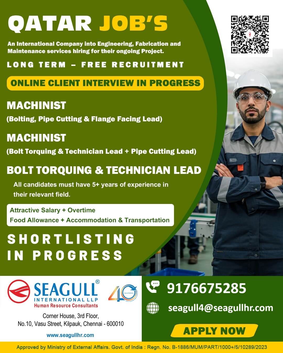 FREE & VERY URGENT REQUIREMENTS BOLT TORQUING FOR QATAR