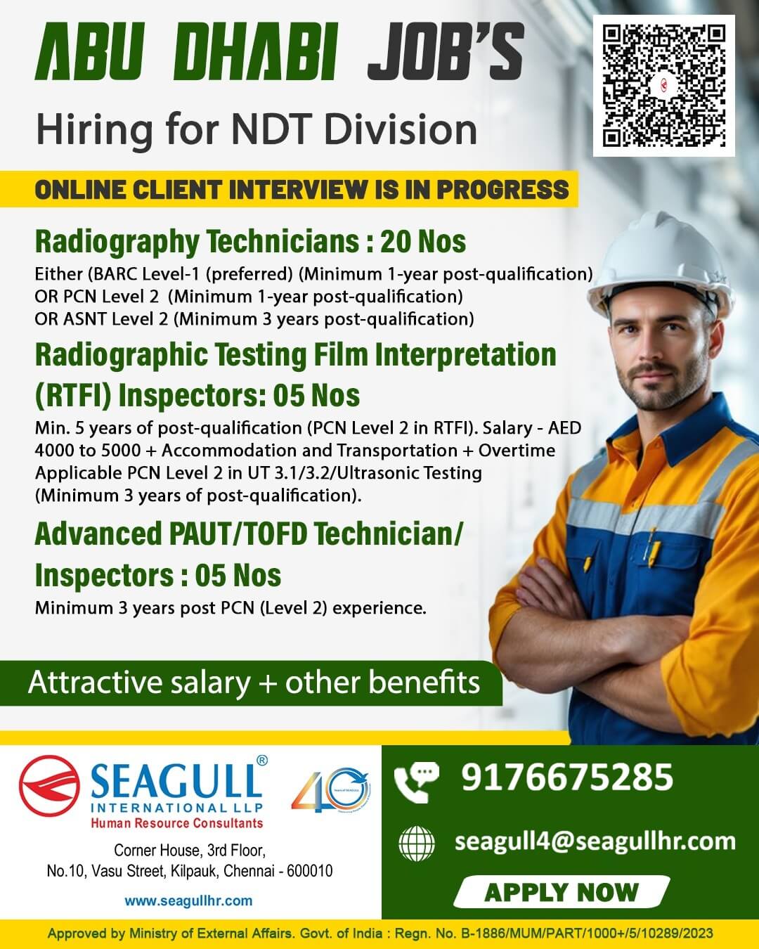 VERY URGENT REQUIREMENTS FOR OIL & GAS PROJECT AT UAE