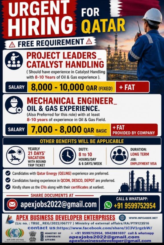 Project Leader _ catalyst handling & Mechanical Engineer