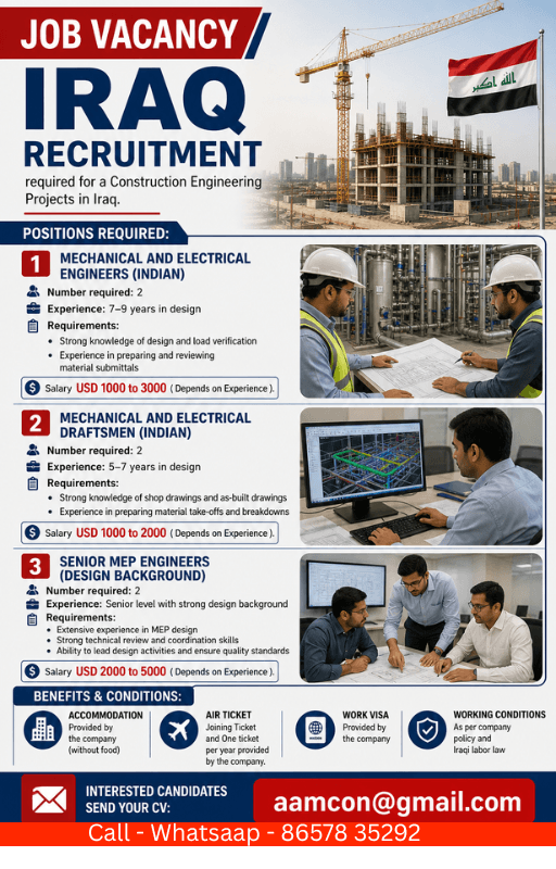 Iraq Project - Engineers required
