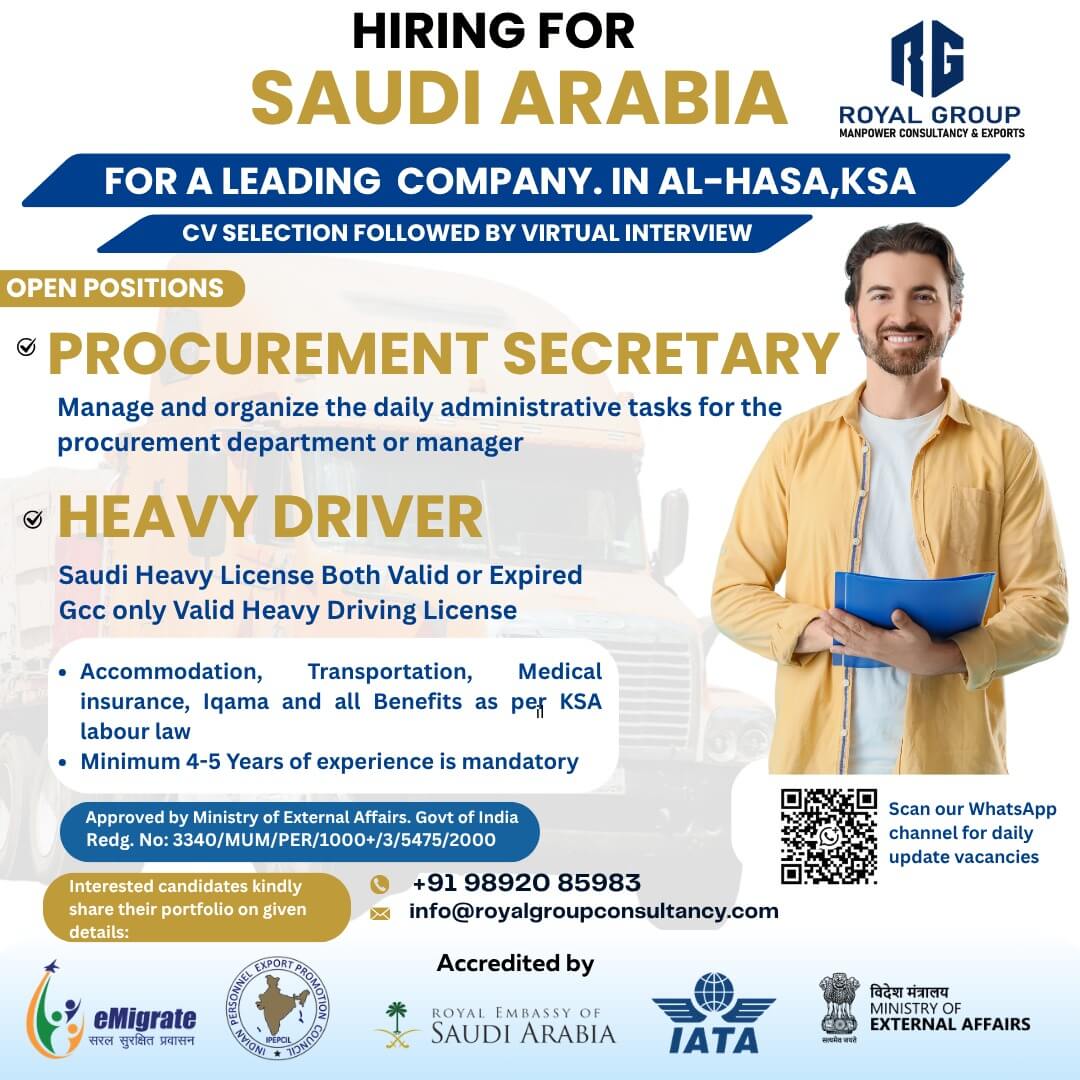 PROCUREMENT SECRETARY, HEAVY DRIVER