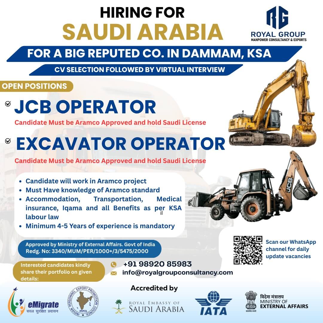 JCB OPERATOR,   EXCAVATOR OPERATOR
