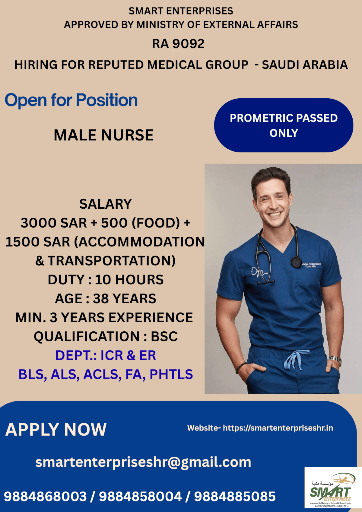 URGENT REQUIREMENT FOR SAUDI ARABIA