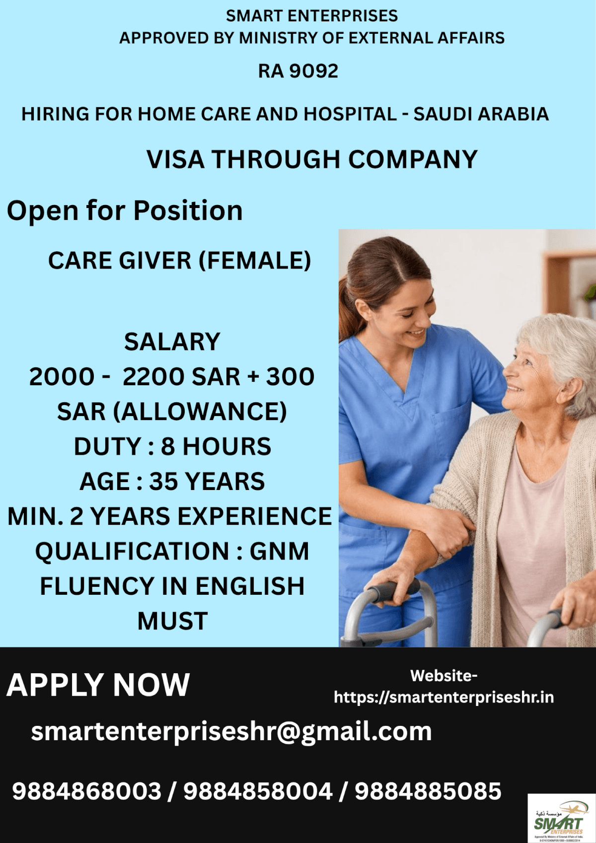 URGENT REQUIREMENT FOR SAUDI ARABIA