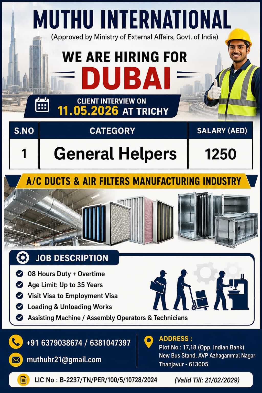 WANTED FOR DUBAI