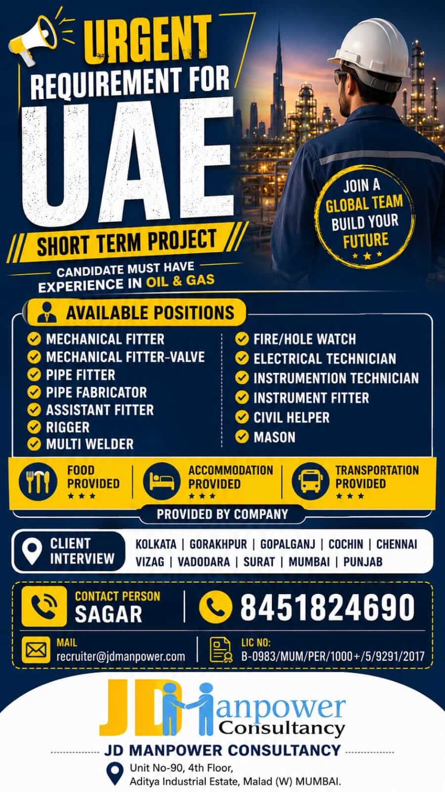 URGENT REQUIREMENT FOR UAE SHUTDOWN URGENT REQUIREMENT FOR UAE SHUTDOWN