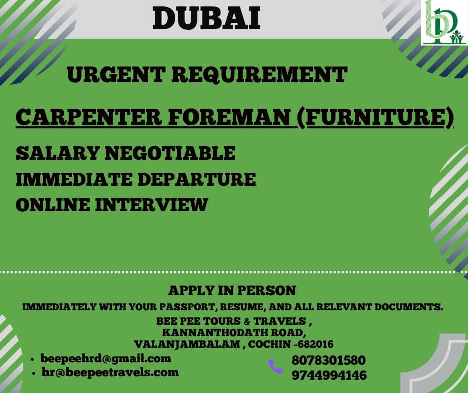 CARPENTER FORMAN (FURNITURE)