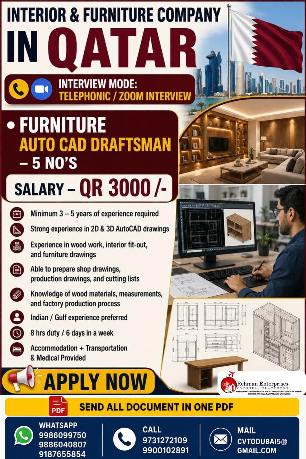 HIRING FOR QATAR