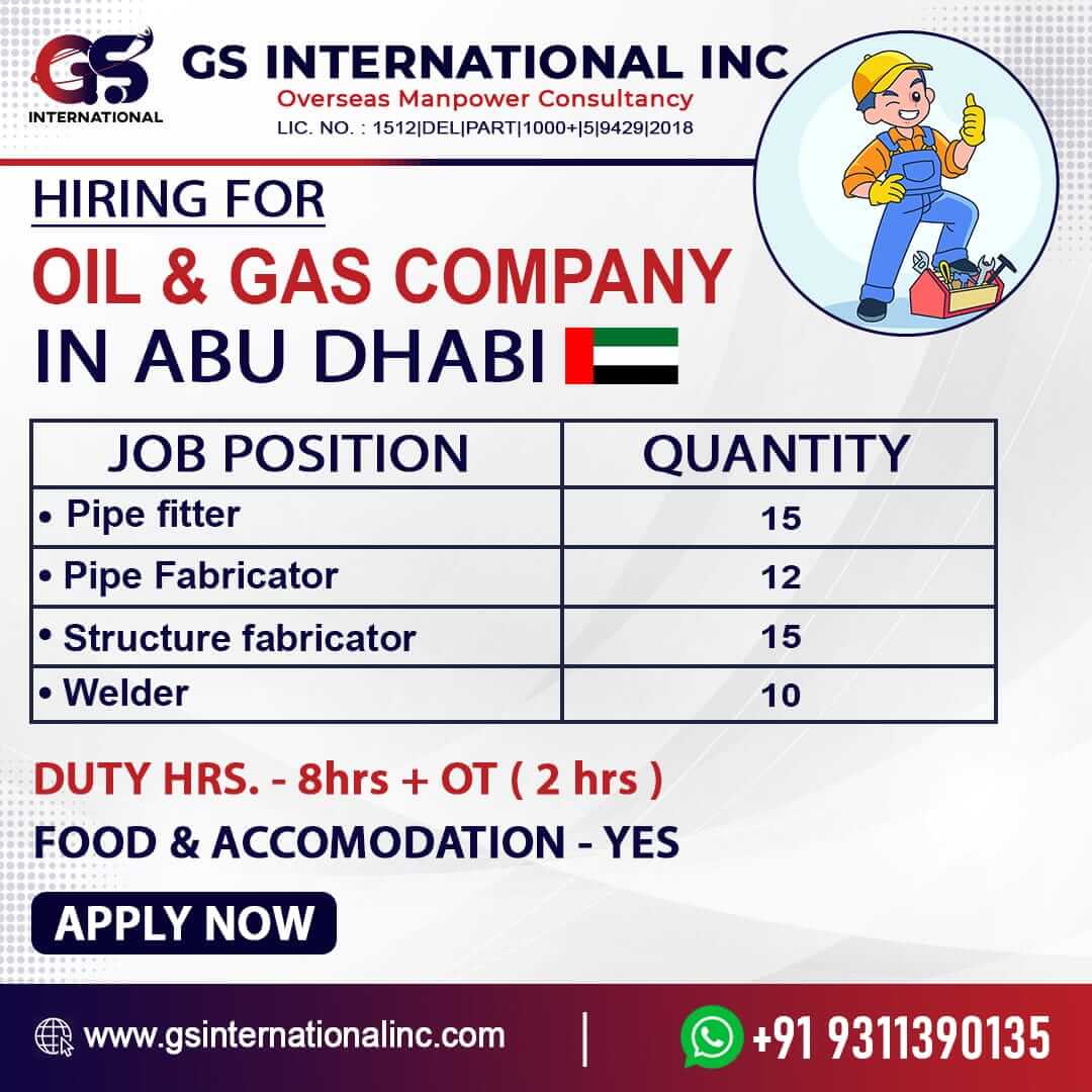 PIPE FITTER , PIPE FABRICATOR , STRUCTURE FABRICATOR , WELDER