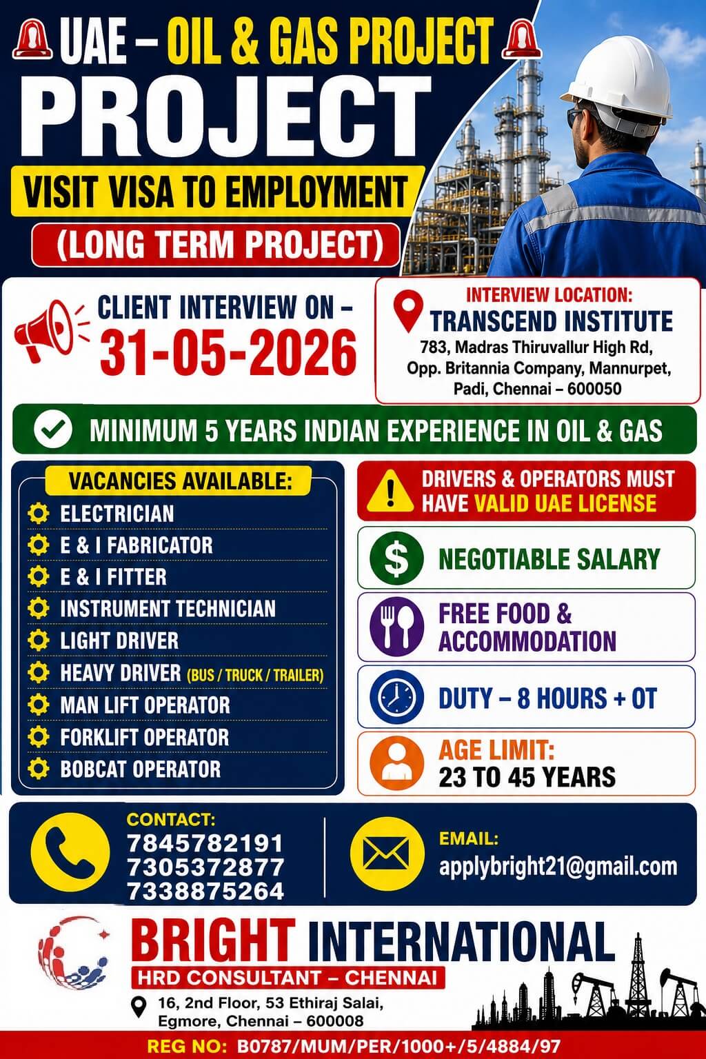 ABU DHABI - LONG TERM - URGENT REQUIREMENT