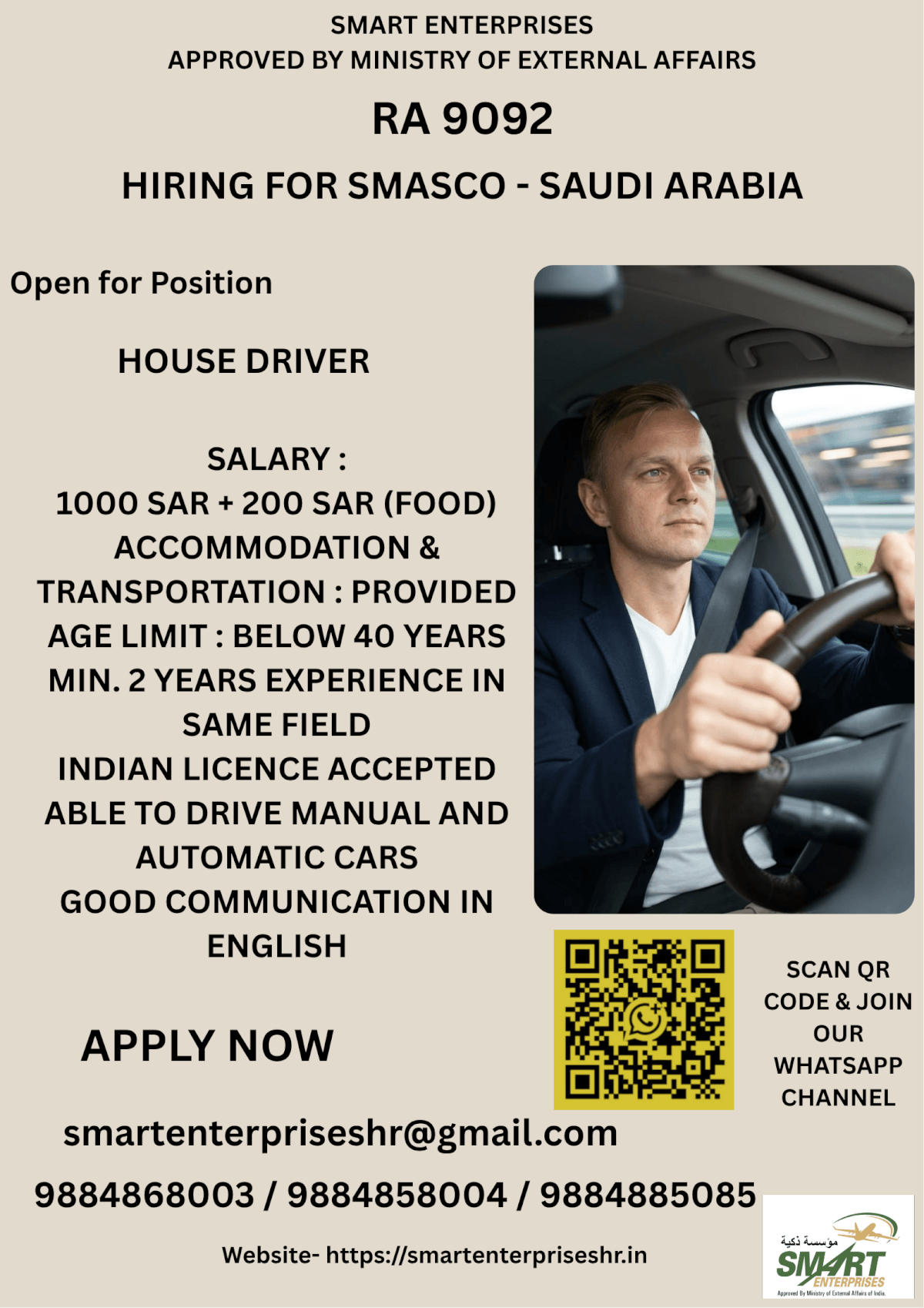 URGENT REQUIREMENT FOR SAUDI ARABIA URGENT REQUIREMENT FOR SAUDI ARABIA