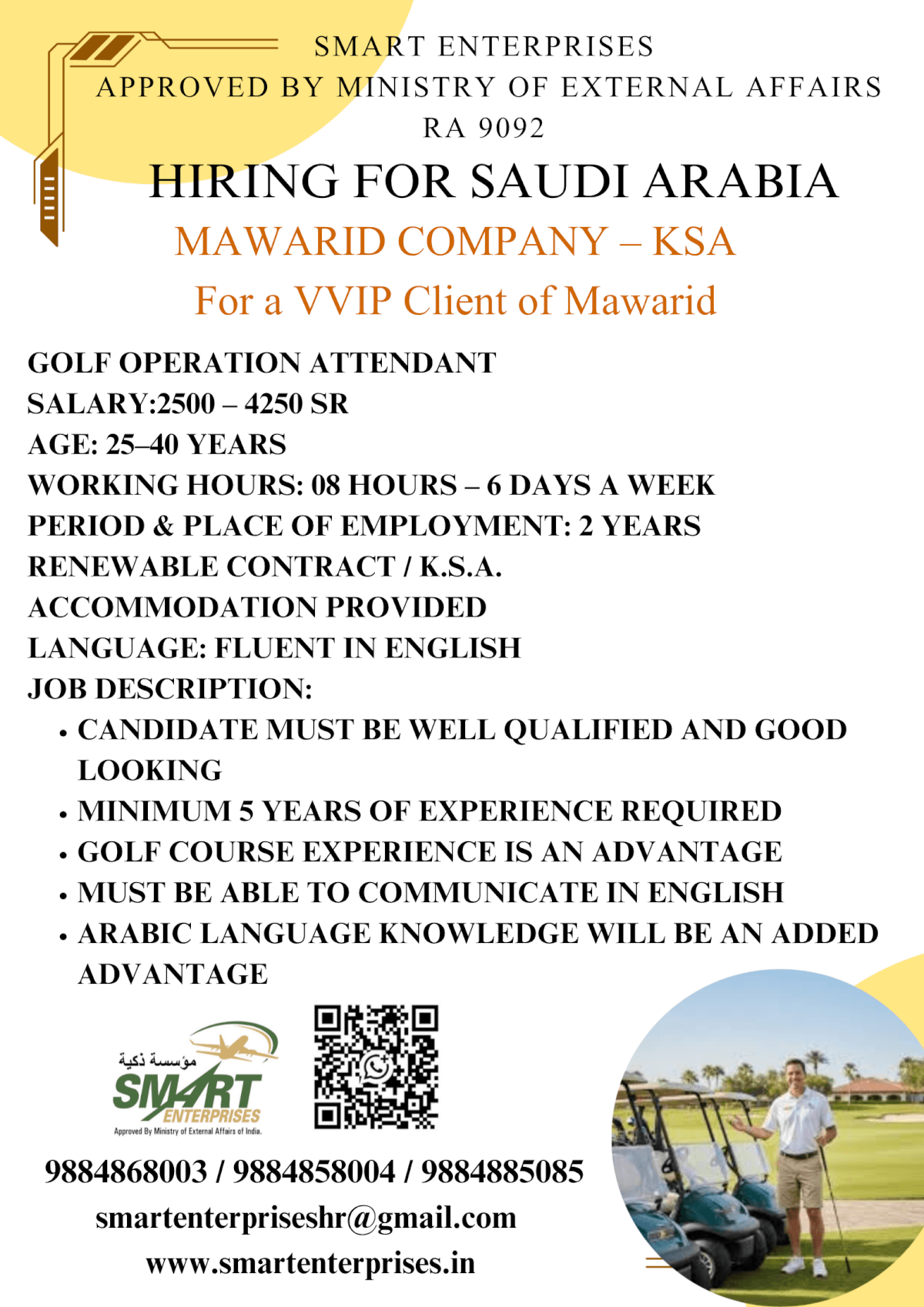 HIRING FOR SAUDI