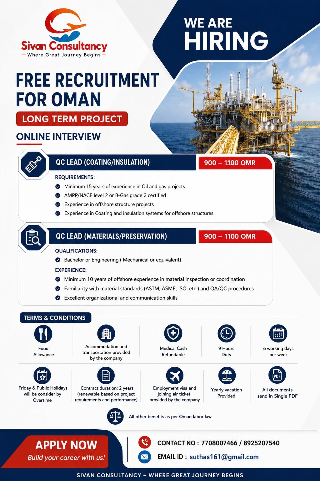 ONLINE INTERVIEW FOR OMAN
