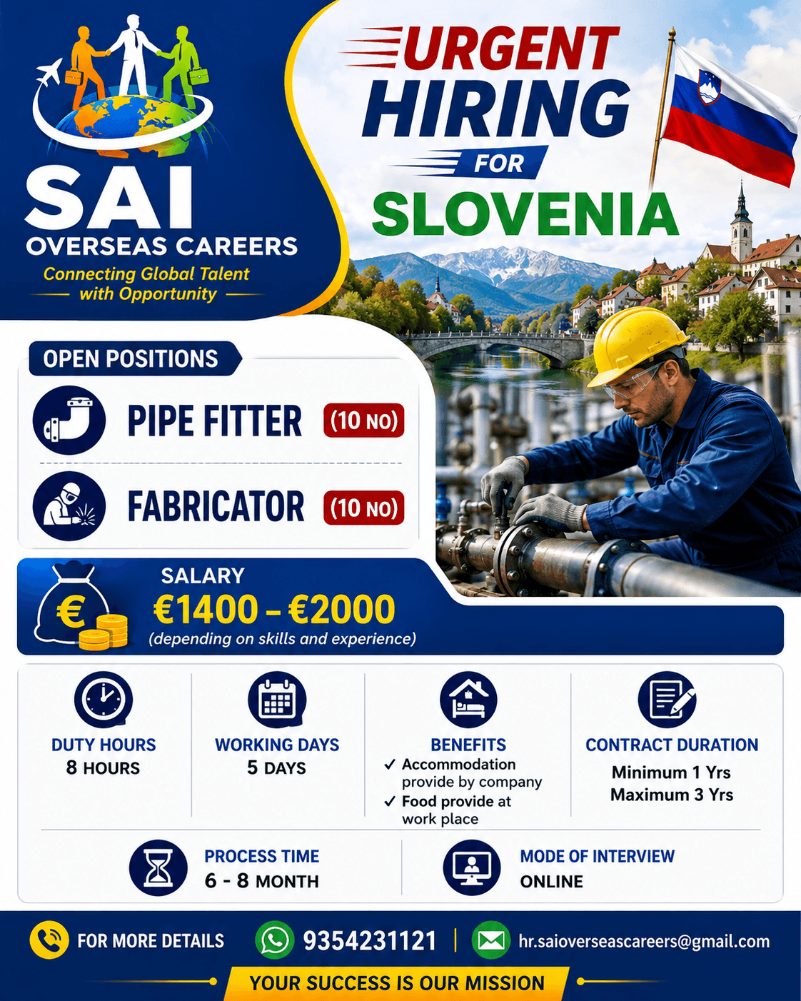 Urgent Hiring for Slovenia