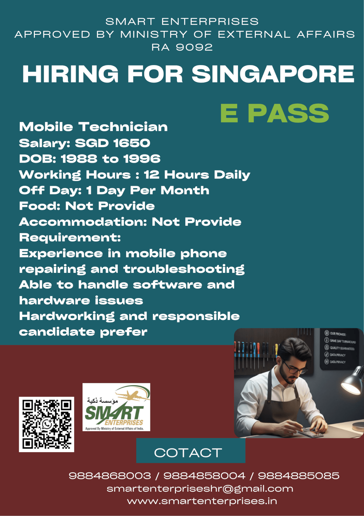 HIRING FOR SINGAPORE HIRING FOR SINGAPORE