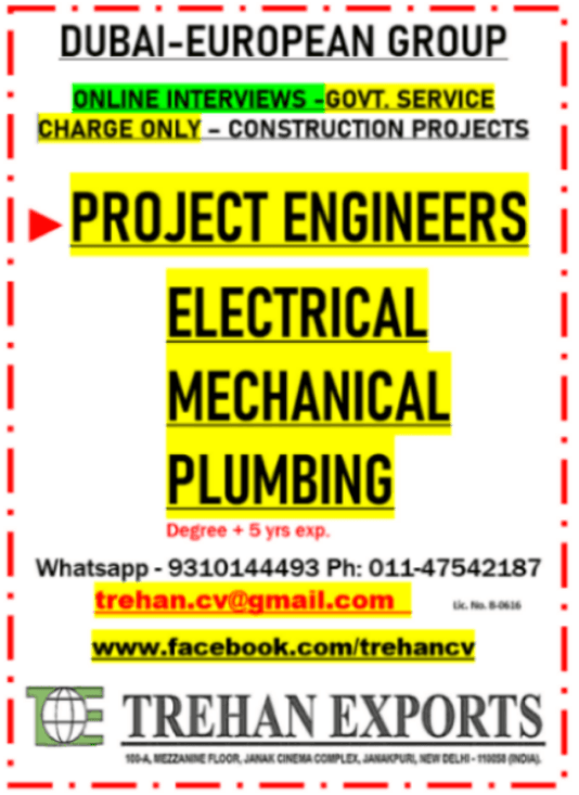 MEP PROJECT ENGHINEERS