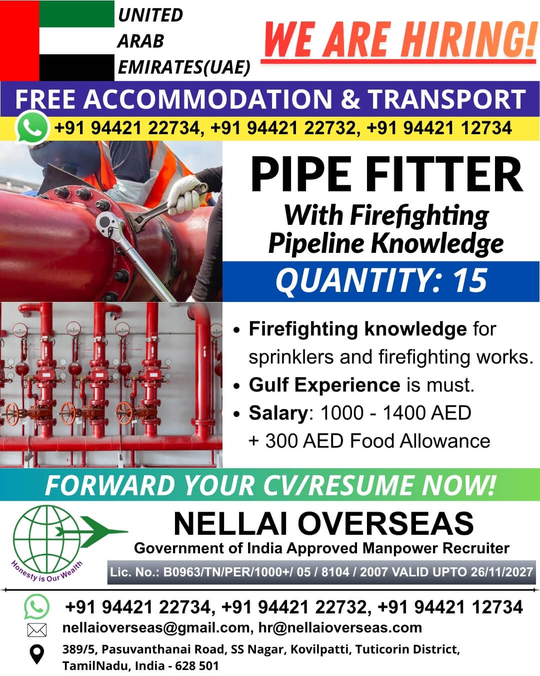 PIPE FITTER FOR UAE