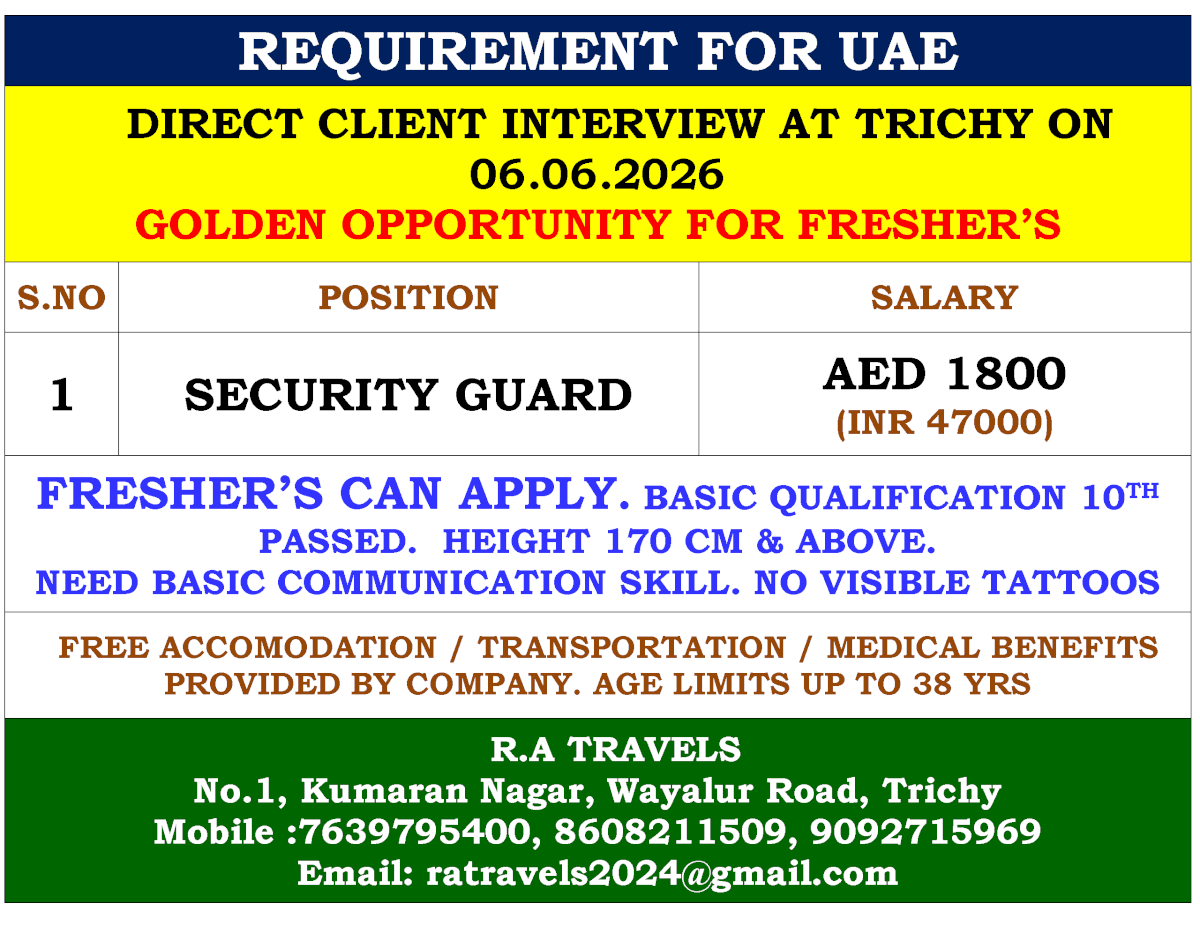 REQUIREMENT FOR UAE