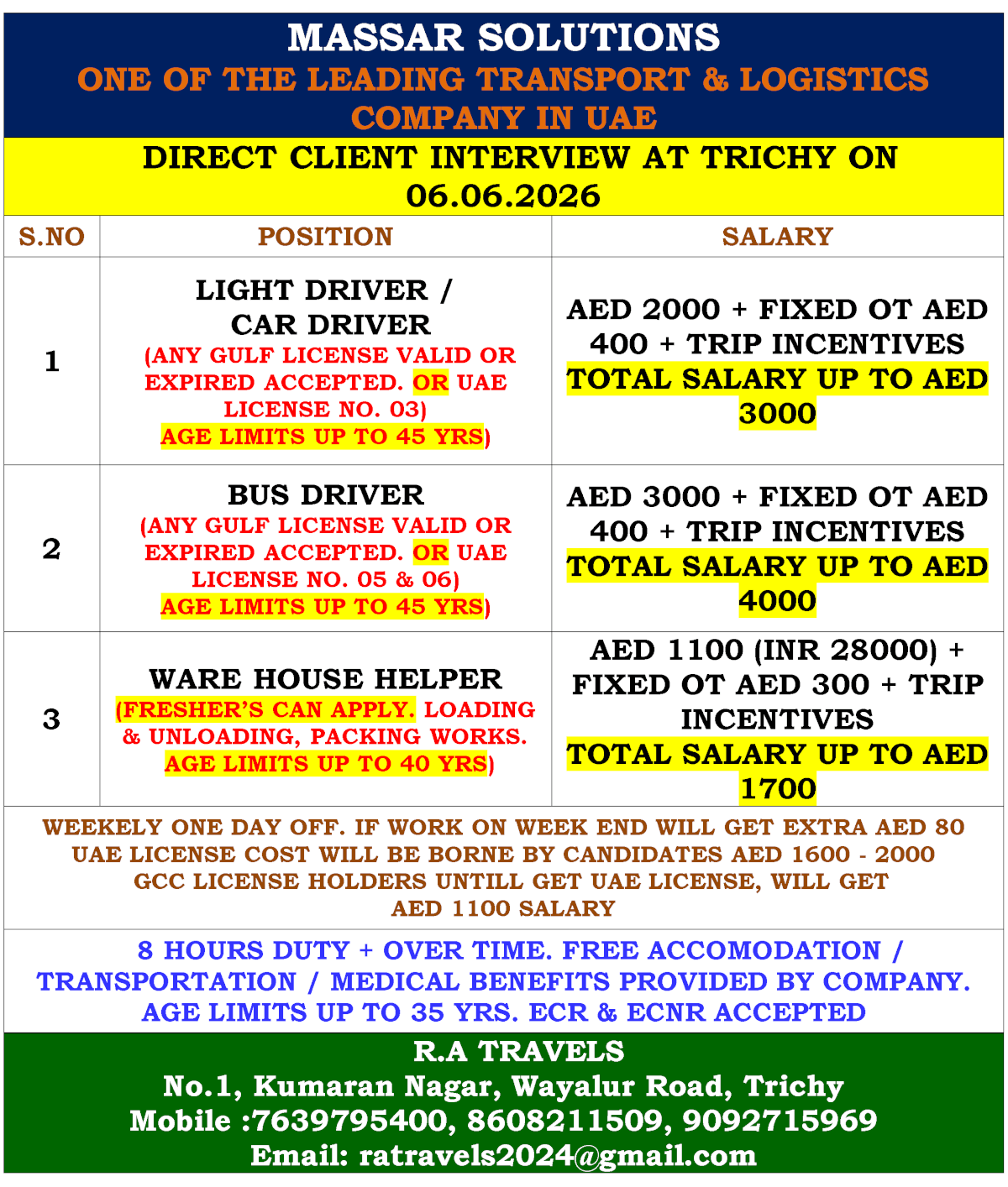 MASSAR SOLUTIONS ONE OF THE LEADING TRANSPORT & LOGISTICS  COMPANY IN UAE