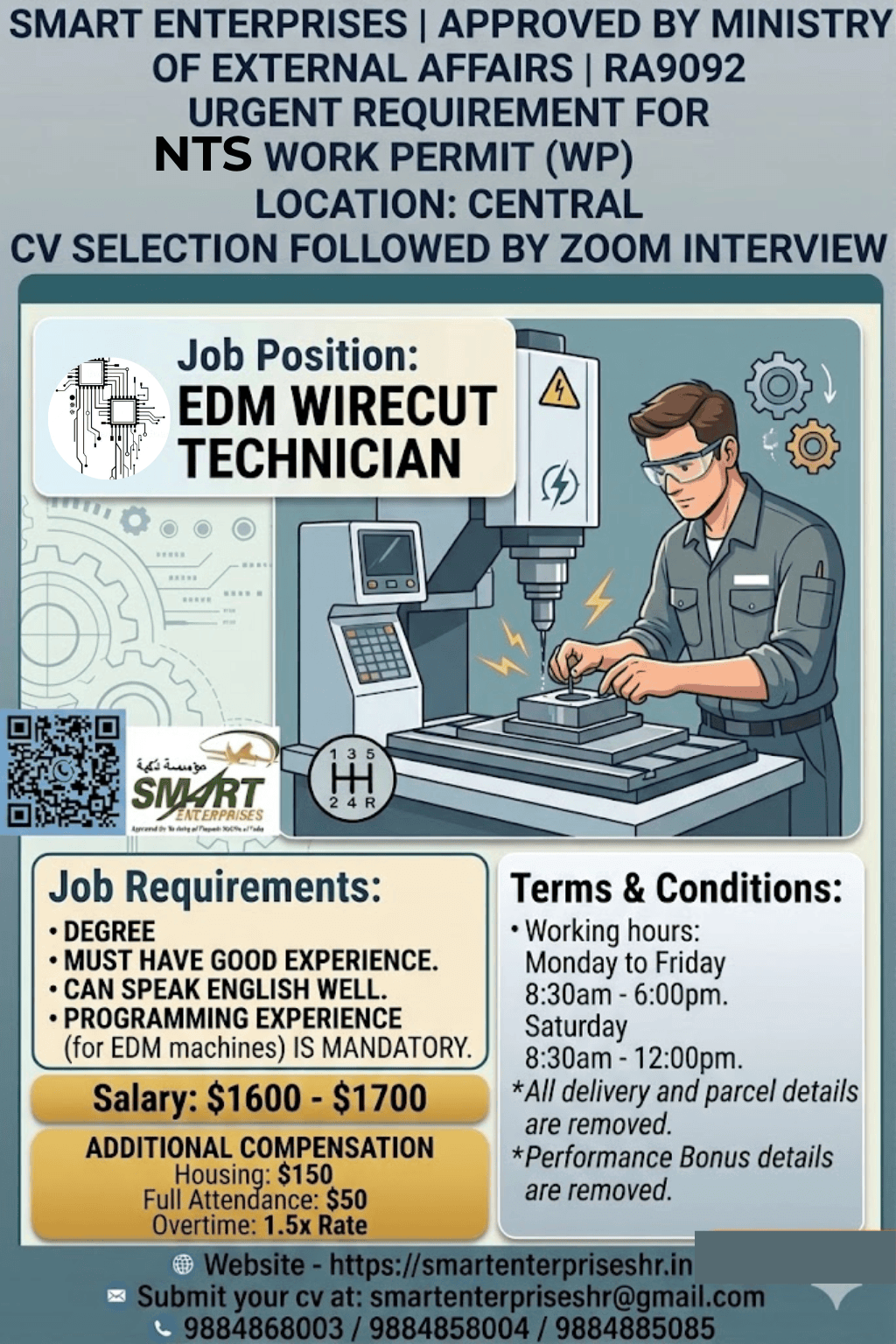 EDM WIRECUT TECHNICIAN*