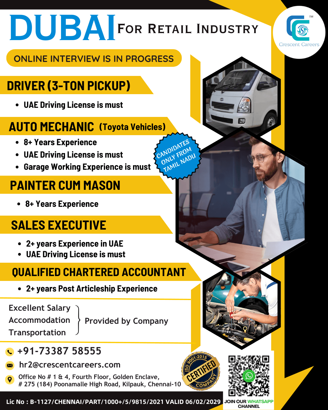 RECRUITMENT FOR DUBAI COUNTRY